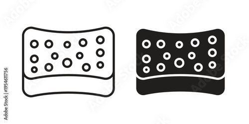 Bath sponge icon in line design. editable stroke icon vector. EPS10