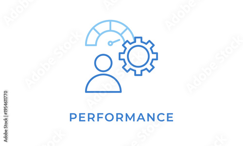 Performance vector icon isolated on white background