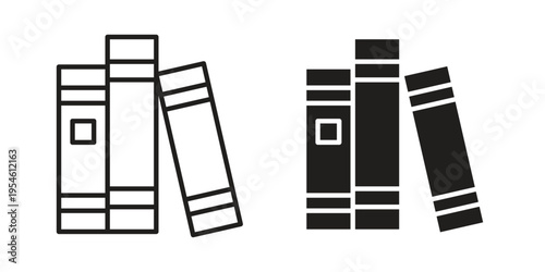 Books icon in line design. editable stroke icon vector. EPS10