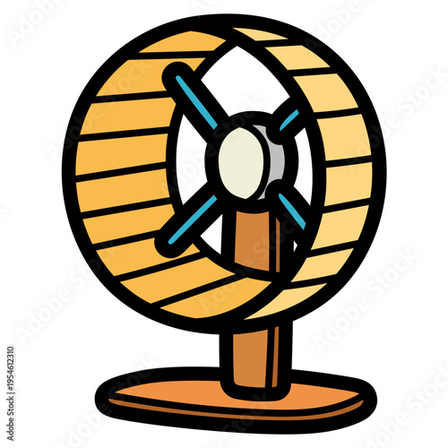 hamster wheel illustration