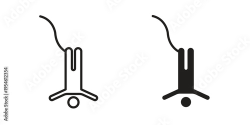 Bungee jumping icon in line design. editable stroke icon vector. EPS10