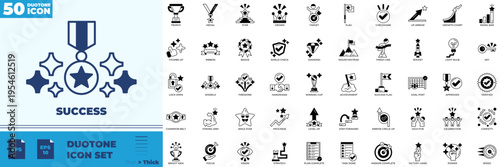 Success Duotone Editable Icons set