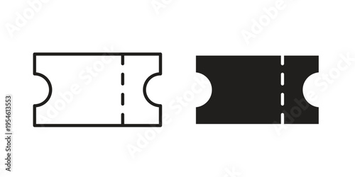 Cinema tickets icon in line design. editable stroke icon vector. EPS10