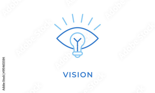 Vision vector icon isolated on white background