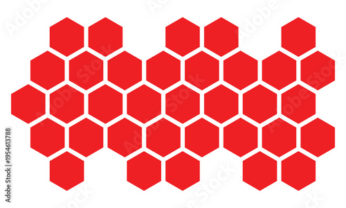 abstract red honeycomb pattern perfect for banner poster background.