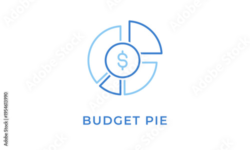 Budget Pie vector icon isolated on white background