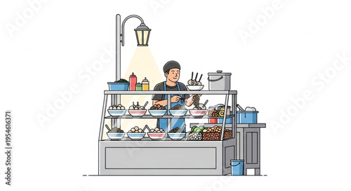 Sushi chef prepares 4k video ultra hd original content for commercial use at a night food market.