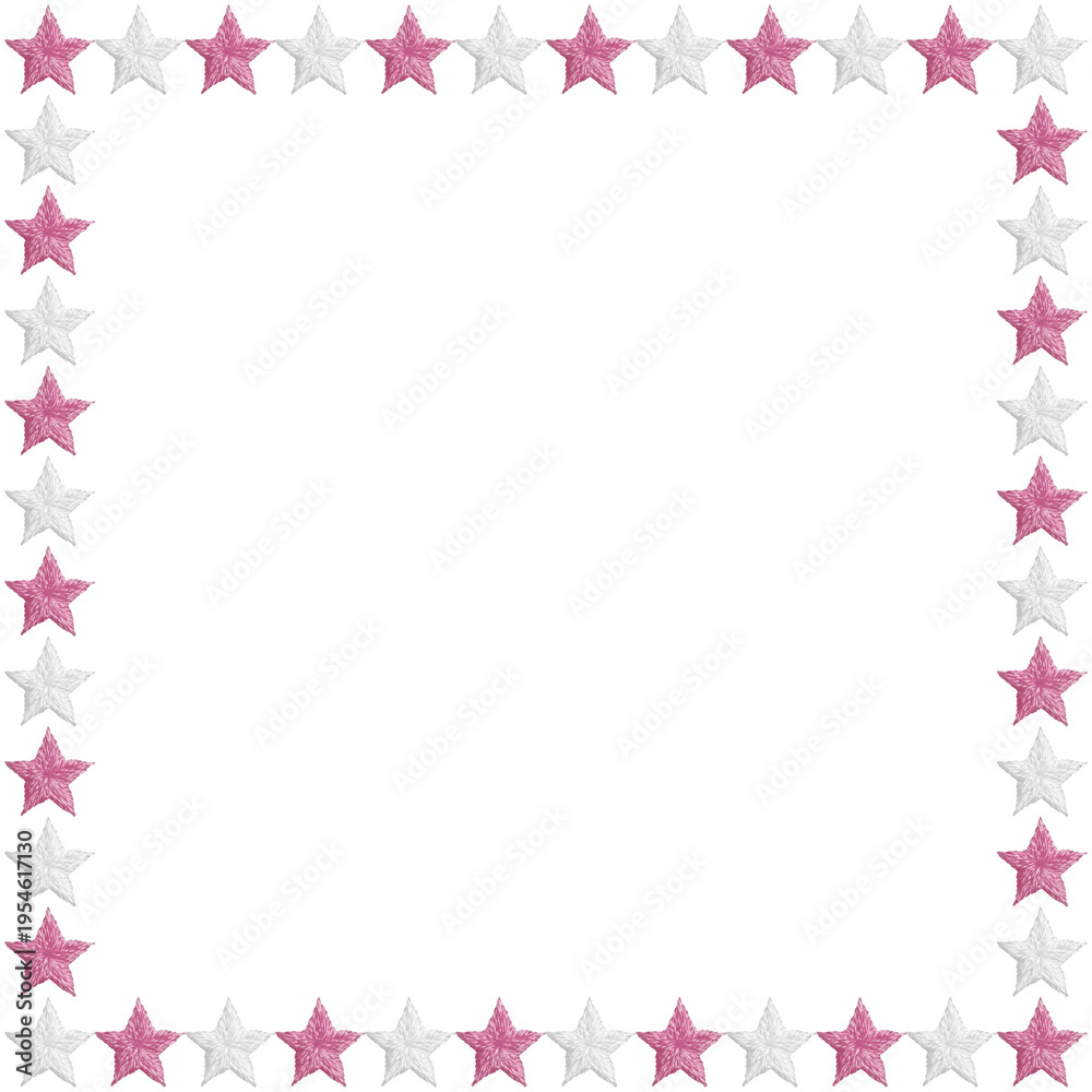 Obraz premium 手刺繍の星のフレーム