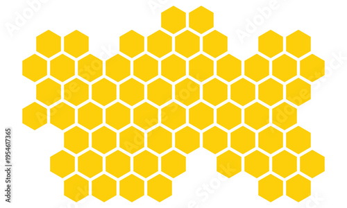 abstract yellow honeycomb pattern perfect for banner poster background.