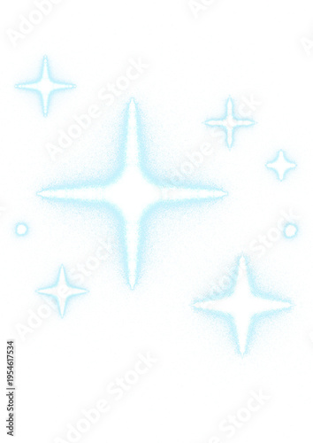 glowing blue stars set of stars overlay design element