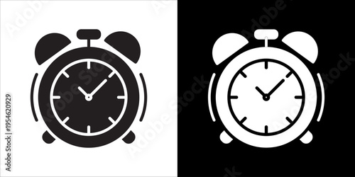 Alarm Clock Icon Sheet Black And White