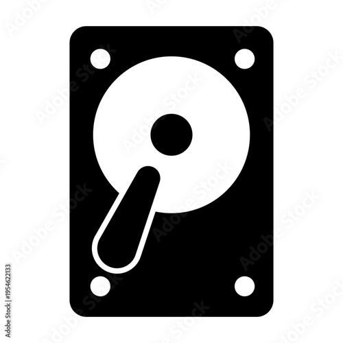 HDD icon vector. hard disk illustration sign. computer symbol.