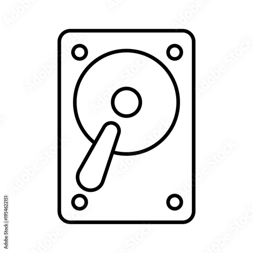 HDD icon vector. hard disk illustration sign. computer symbol.