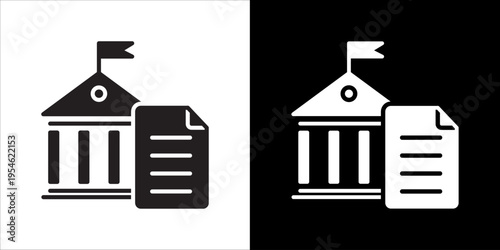 Government Icon Sheet Black And White