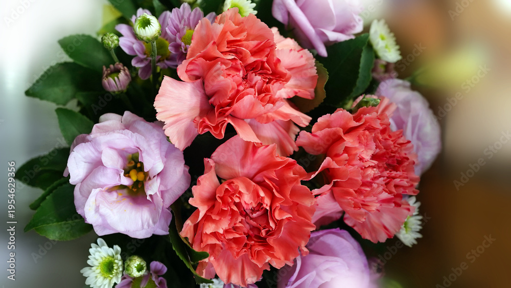 Fototapeta premium Beautiful Carnation Bouquet for Mother’s Day Celebration