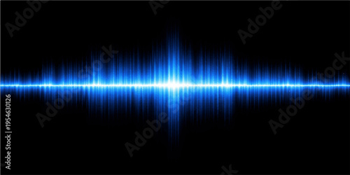 Abstract blue and colorful background featuring a bright digital rainbow wave and shiny spectrum lines that create a glowing technology wallpaper with music equalizer energy