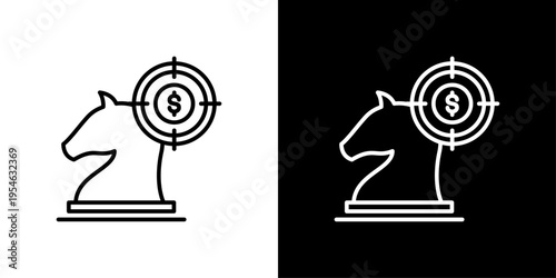 Strategy Icon Sheet Black And White