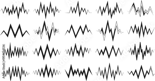 Abstract Sound Waveforms Collection