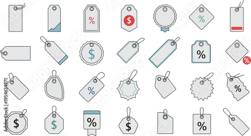 Modern Price Tags for Retail Promotion