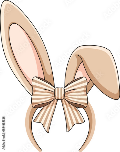 Fashion Coquette Bunny Tee Bow and Ears Pastel Spring Design