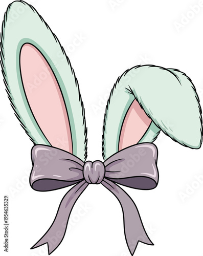 Soft Pastel Coquette Bunny Tee Bow and Ears Sweatshirt Graphic