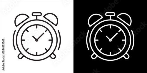 Alarm Clock Icon Sheet Black And White