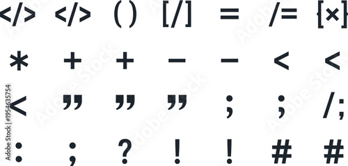 Universal Set of Typographic and Code Symbols