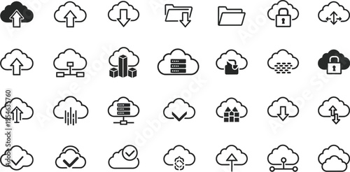 Cloud Computing Icons Set