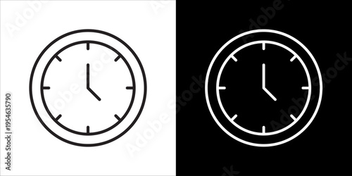 Clock Icon Sheet Black And White
