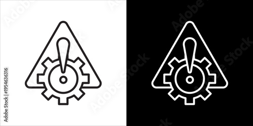 Risk Assessment Icon Sheet Black And White