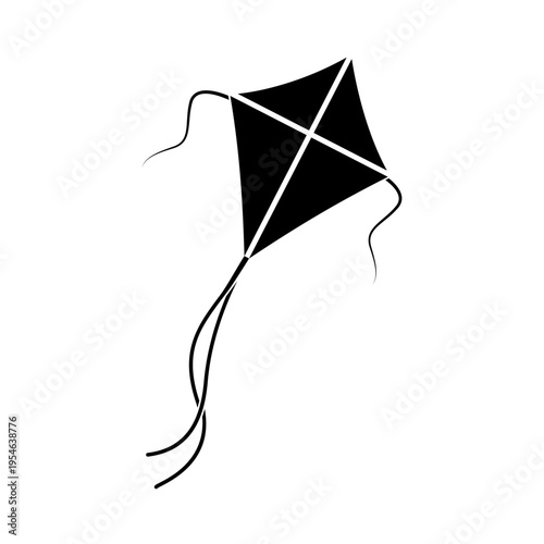 Kite vector icon. childhood illustration sign. beautiful symbol.