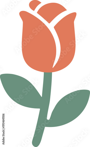 vector illustration of a tulip