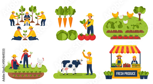 Farming life, agriculture, gardening, organic food, healthy lifestyle, rural scenes