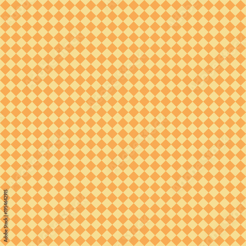 Seamless orange and pale yellow geometric diamond grid pattern. Modern tiling background for wallpaper, packaging, textile, branding, and web design.