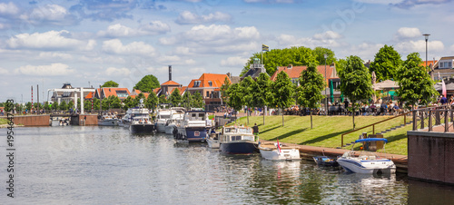 Wallpaper Mural Panorama of the harbor and boulevard in the center of Harderwijk, Netherlands Torontodigital.ca