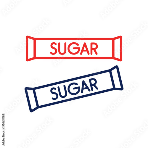 Airline Sugar Sticks Outline Vector