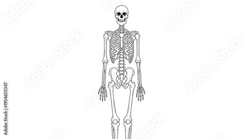 Human skeleton anatomy illustration