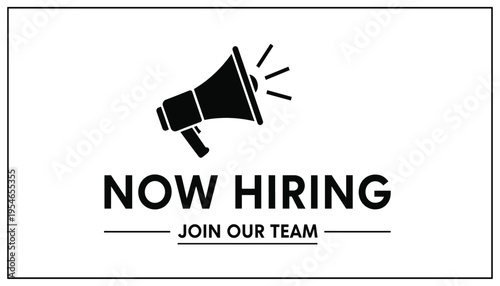 Now hiring join our team recruitment advertisement