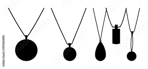 Necklace with pendant silhouette set with minimal outline design featuring jewelry, accessory, fashion with gemstone and chain