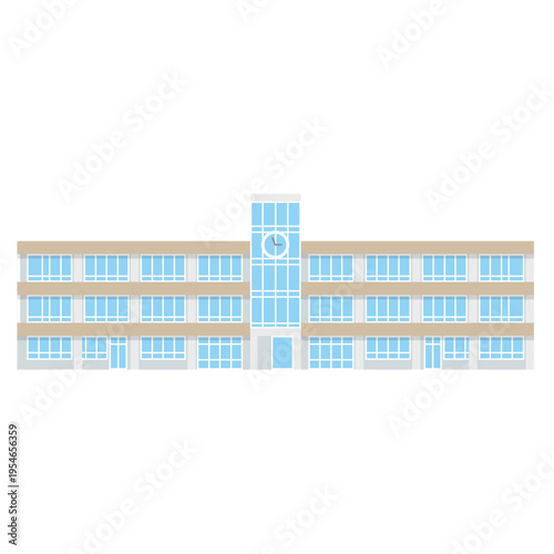中学、高校の建物イラスト