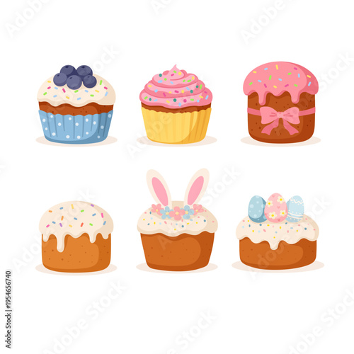 Cute Easter Cupcakes And Sweet Bread