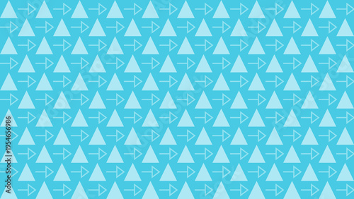 Geometric Triangle and Arrow Pattern on Blue Background vector background