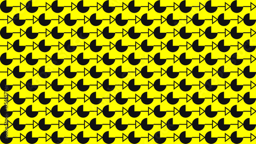 Seamless Baby Stroller Pattern on Yellow Background vector background