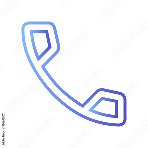 Vector of Phone icon_Gradient Line Icon