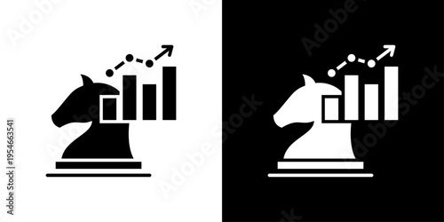 Strategy Icon Sheet Black And White