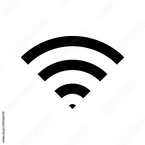 Curved Lines Wireless Network Indicator Graphic