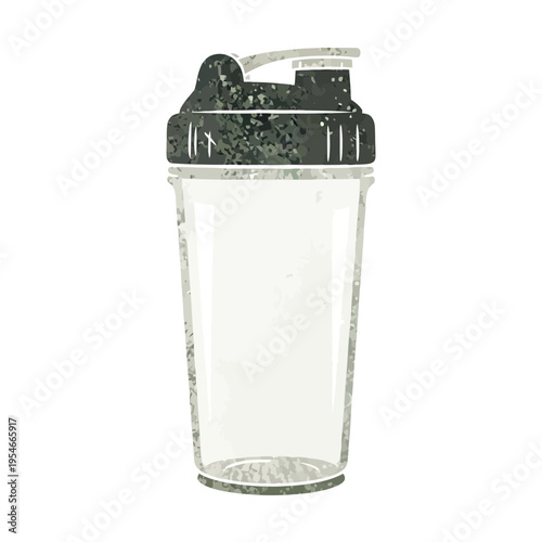 Empty shaker bottle for protein shakes and supplements