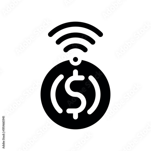 Wireless Digital Dollar Currency Concept Graphic