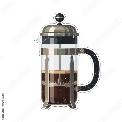 French Press Coffee Maker with Coffee