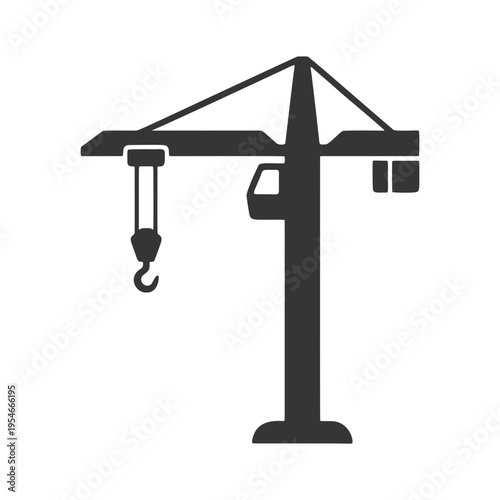 タワークレーンのシルエットアイコン